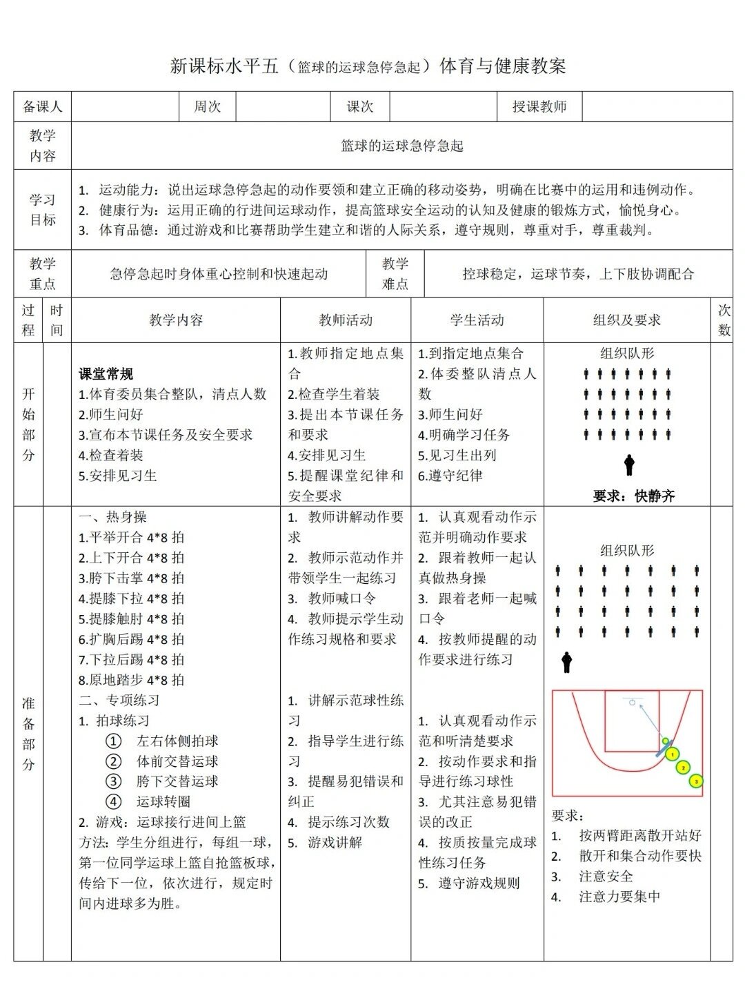 篮球训练教案图片